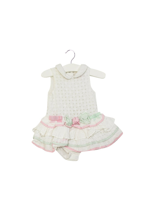 A White Sleeveless Dresses from Nicholas & Bears in size 3-6M for girl. (Front View)