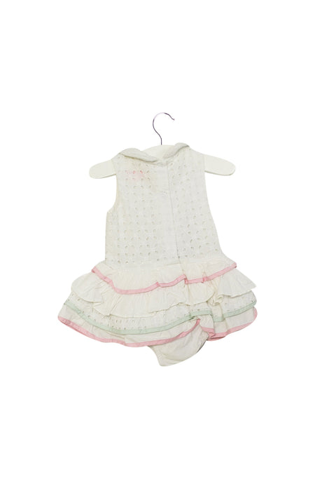 A White Sleeveless Dresses from Nicholas & Bears in size 3-6M for girl. (Back View)