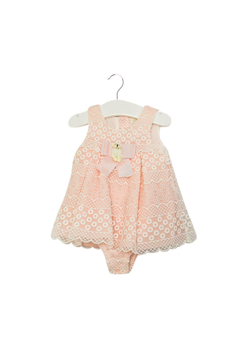 A Pink Sleeveless Dresses from Nicholas & Bears in size 6-12M for girl. (Front View)