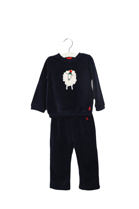 A Navy Pants Sets from Joules in size 6-12M for girl. (Front View)