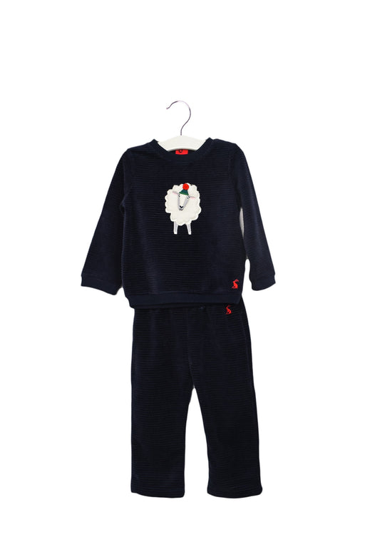 A Navy Pants Sets from Joules in size 6-12M for girl. (Front View)
