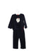 A Navy Pants Sets from Joules in size 6-12M for girl. (Front View)