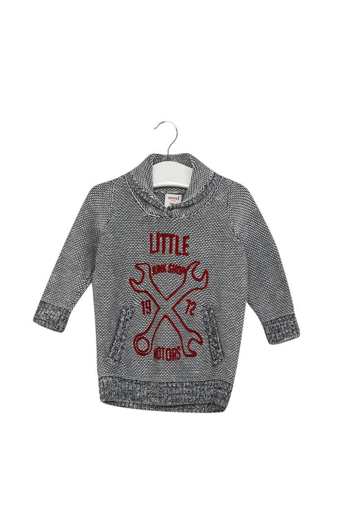 A Grey Sweater Dresses from Seed in size 3-6M for girl. (Front View)