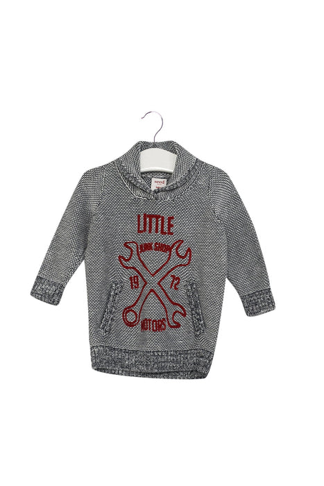 A Grey Sweater Dresses from Seed in size 3-6M for girl. (Front View)