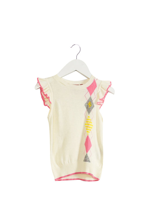A Ivory Short Sleeve Tops from Ferrari in size 2T for girl. (Front View)