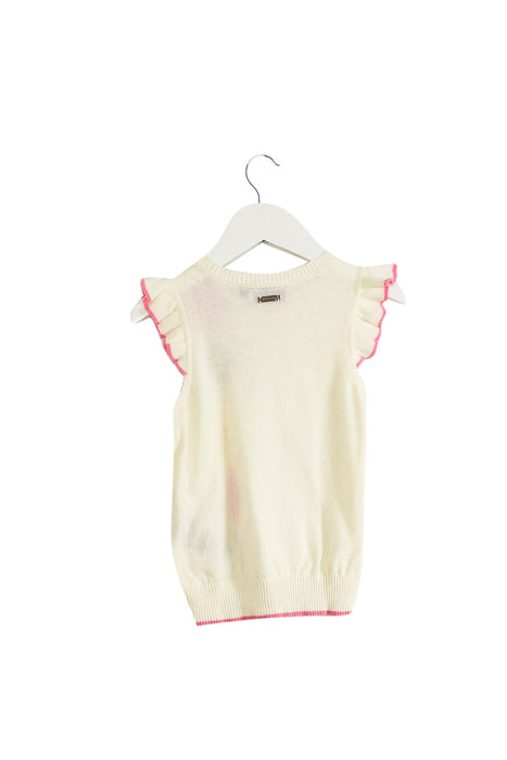 A Ivory Short Sleeve Tops from Ferrari in size 2T for girl. (Back View)