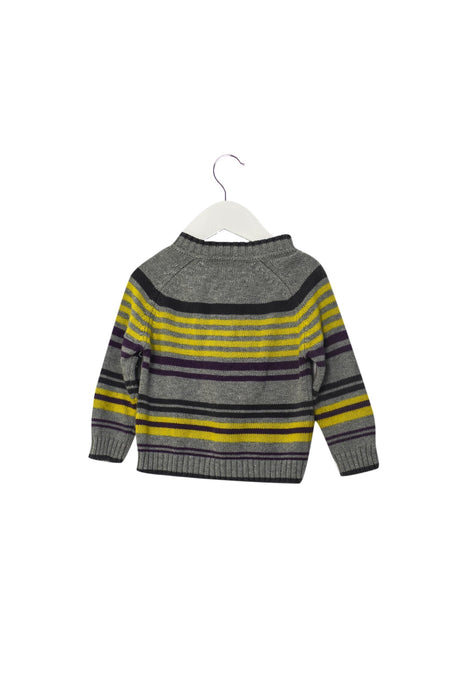 A Grey Cardigans from La Compagnie des Petits in size 6-12M for boy. (Back View)
