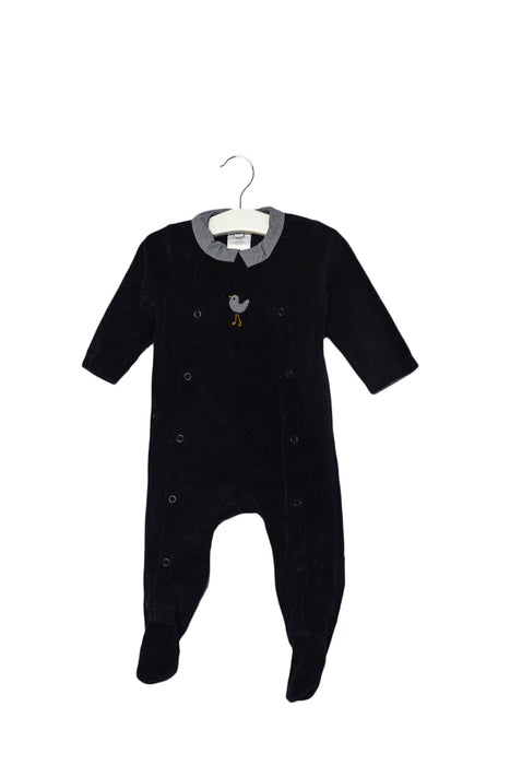 A Navy Long Sleeve Jumpsuits from Jacadi in size 3-6M for boy. (Front View)