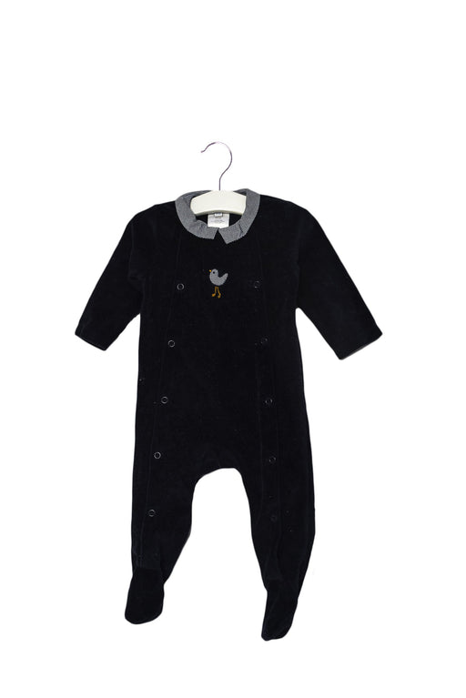 A Navy Long Sleeve Jumpsuits from Jacadi in size 3-6M for boy. (Front View)