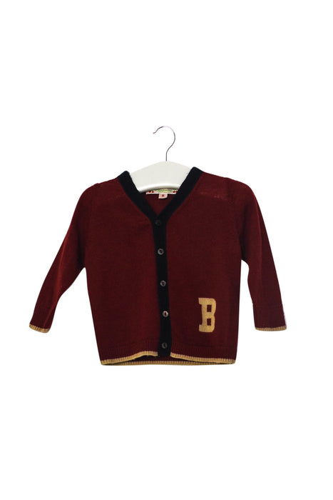 A Red Cardigans from Bonpoint in size 3-6M for girl. (Front View)