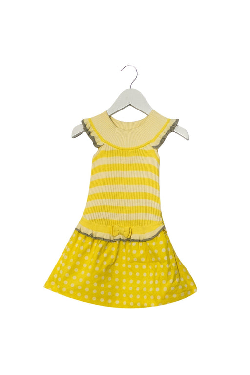 A Yellow Sweater Dresses from Nicholas & Bears in size 2T for girl. (Front View)
