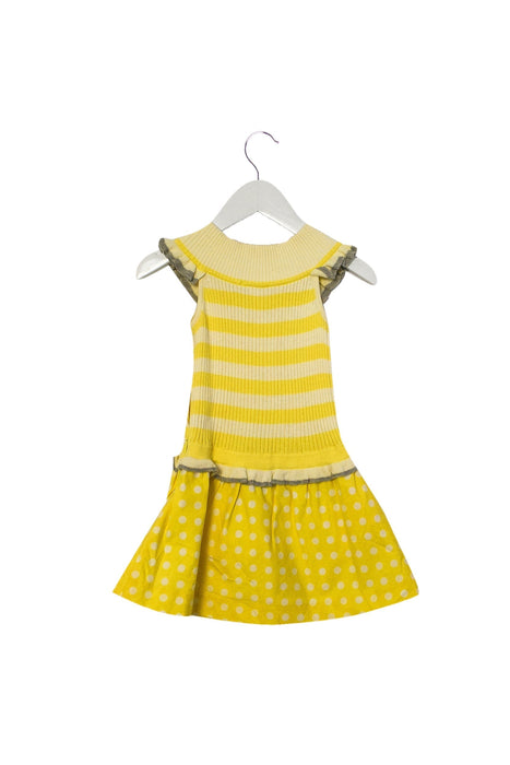 A Yellow Sweater Dresses from Nicholas & Bears in size 2T for girl. (Back View)