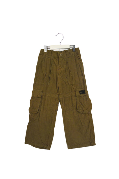 A Brown Casual Pants from IKKS in size 6T for boy. (Front View)