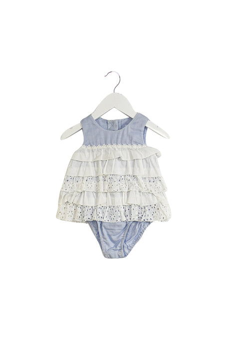 A Blue Sleeveless Bodysuits from Nicholas & Bears in size 6-12M for girl. (Front View)