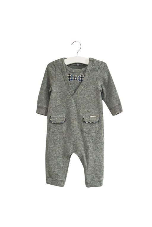 A Grey Long Sleeve Jumpsuits from Nicholas & Bears in size 3-6M for boy. (Front View)