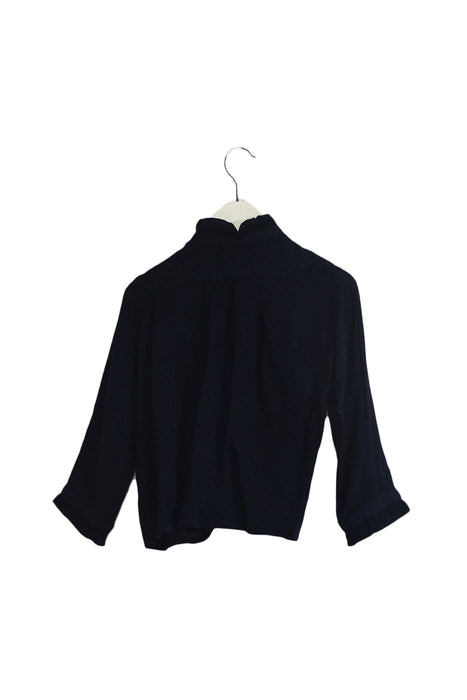 A Navy Long Sleeve Tops from Bonpoint in size 3T for girl. (Back View)