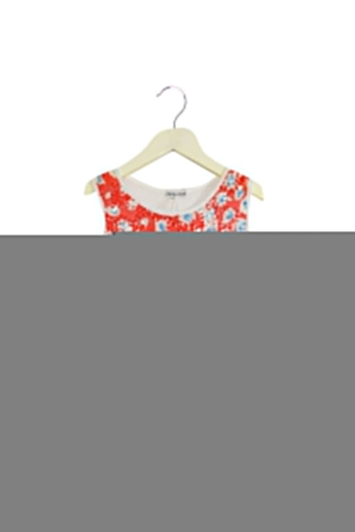 A Red Sleeveless Tops from Simonetta in size 4T for girl. (Front View)