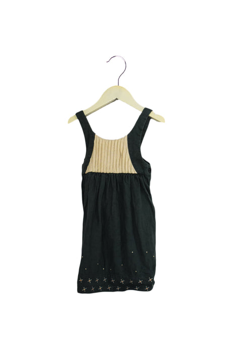 A Green Sleeveless Dresses from Oaks of Acorn in size 2T for girl. (Front View)