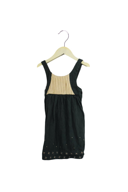 A Green Sleeveless Dresses from Oaks of Acorn in size 2T for girl. (Front View)