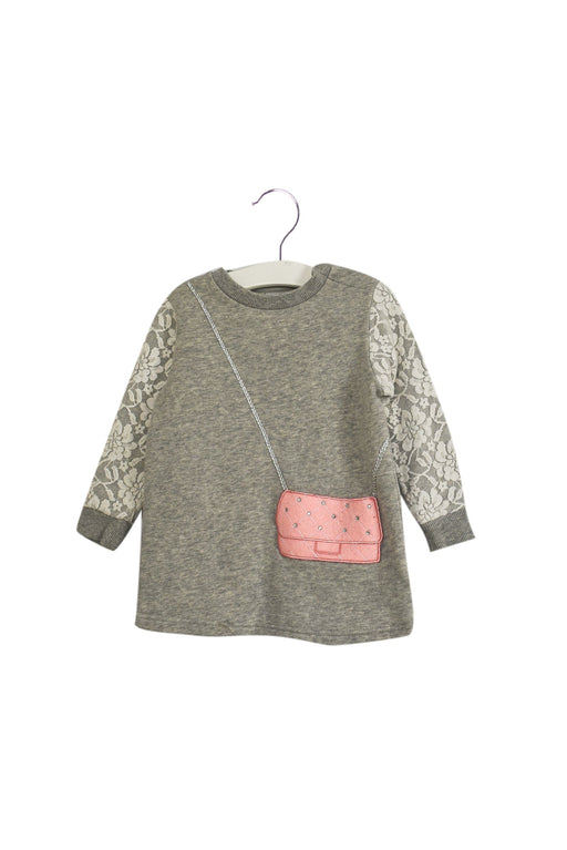A Grey Sweater Dresses from Chickeeduck in size 18-24M for girl. (Front View)