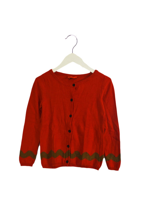 A Red Cardigans from Sonia Rykiel in size 6T for girl. (Front View)
