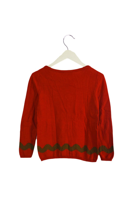 A Red Cardigans from Sonia Rykiel in size 6T for girl. (Back View)