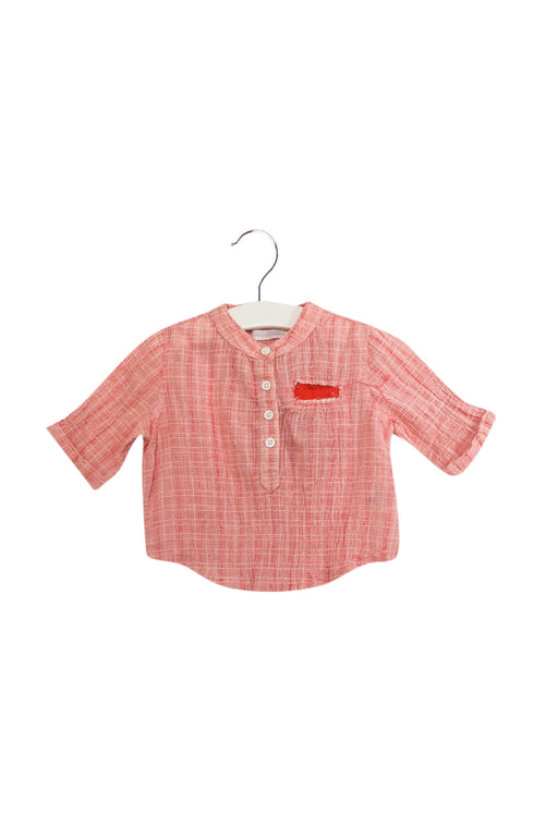 A Pink Long Sleeve Tops from Oaks of Acorn in size 3-6M for girl. (Front View)