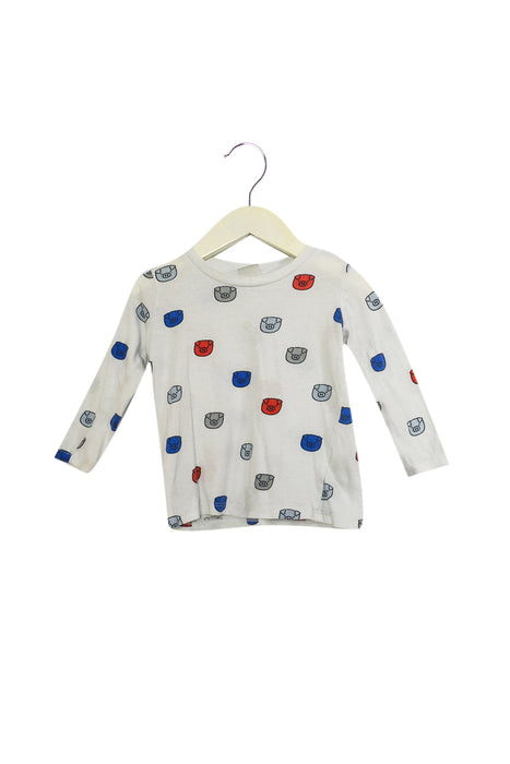 A White Long Sleeve Tops from Seed in size 12-18M for neutral. (Front View)