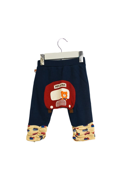 A Navy Sweatpants from Miki House in size 3-6M for boy. (Back View)