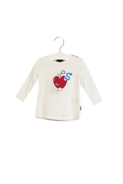 A White Long Sleeve Tops from Paul Smith in size 6-12M for girl. (Front View)
