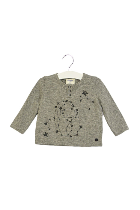 A Grey Long Sleeve Tops from Bonnie Baby in size 6-12M for girl. (Front View)
