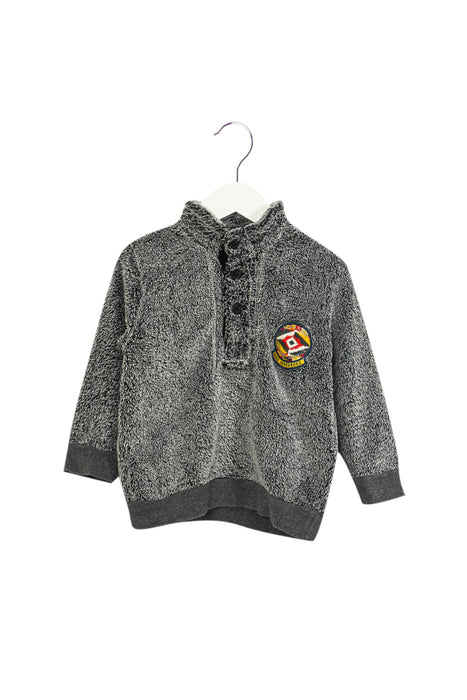 A Grey Buttoned Sweatshirts from IKKS in size 3T for boy. (Front View)