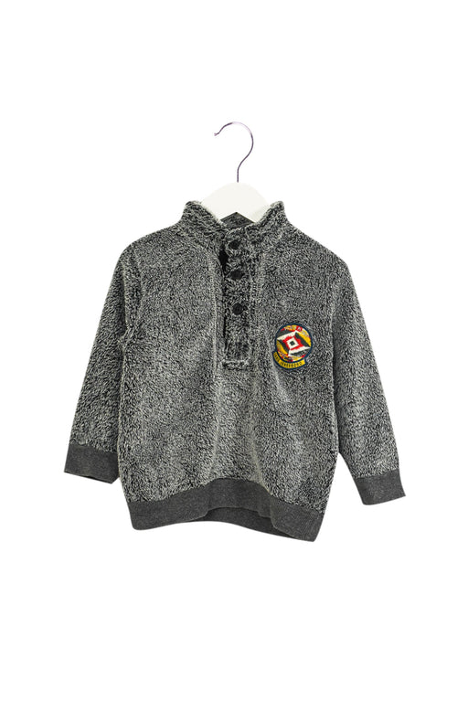 A Grey Buttoned Sweatshirts from IKKS in size 3T for boy. (Front View)