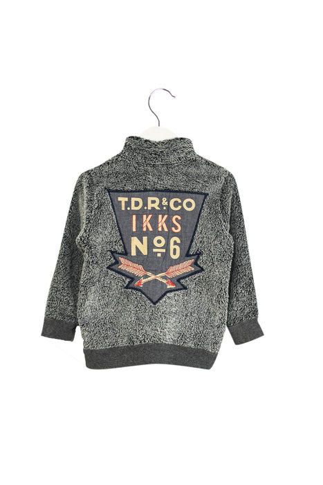 A Grey Buttoned Sweatshirts from IKKS in size 3T for boy. (Back View)