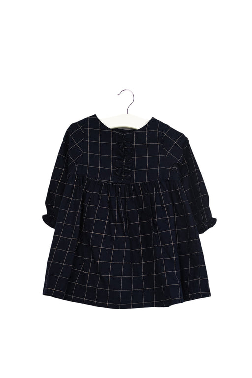A Navy Long Sleeve Dresses from Jacadi in size 6-12M for girl. (Front View)