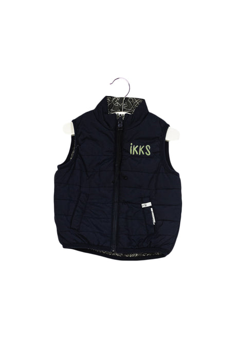 A Navy Vests from IKKS in size 6-12M for boy. (Front View)
