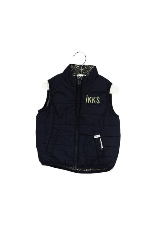 A Navy Vests from IKKS in size 6-12M for boy. (Front View)
