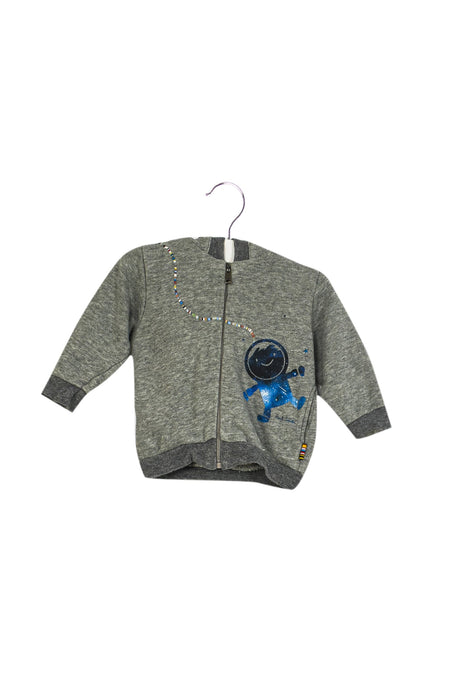 A Grey Zippered Sweatshirts from Paul Smith in size 3-6M for boy. (Front View)