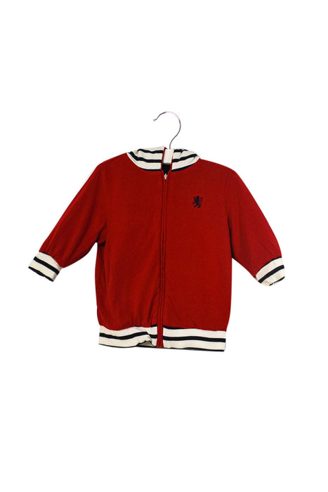 A Red Zippered Sweatshirts from Nicholas & Bears in size 6-12M for boy. (Front View)