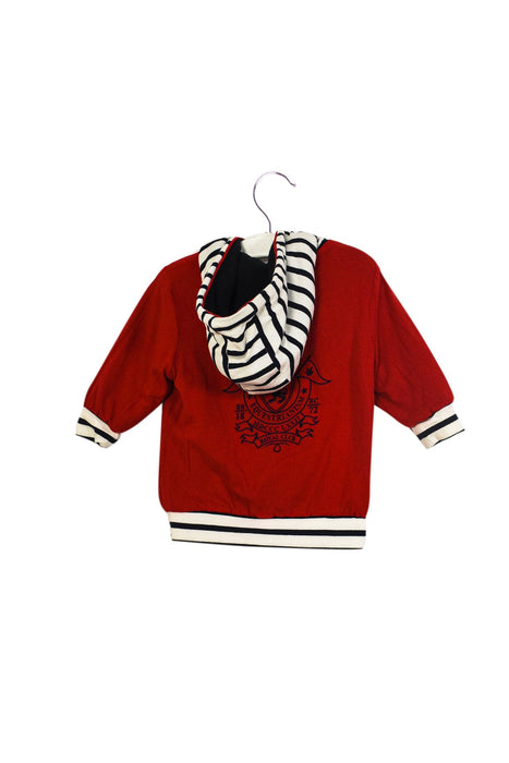 A Red Zippered Sweatshirts from Nicholas & Bears in size 6-12M for boy. (Back View)