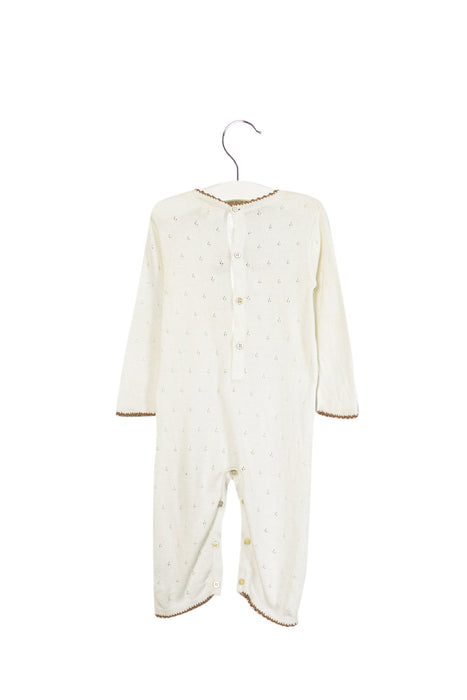 A Ivory Long Sleeve Jumpsuits from Jacadi in size 6-12M for boy. (Back View)