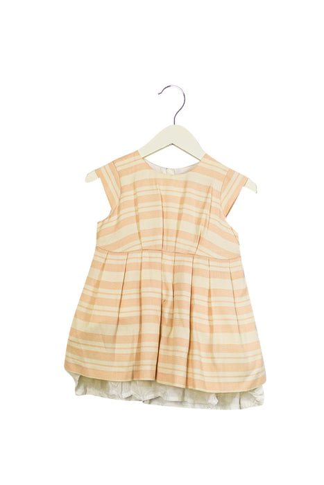 A Pink Sleeveless Dresses from Hucklebones in size 3T for girl. (Front View)