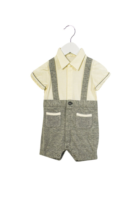 A Grey Short Sleeve Rompers from Nicholas & Bears in size 6-12M for boy. (Front View)