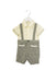 A Grey Short Sleeve Rompers from Nicholas & Bears in size 6-12M for boy. (Front View)