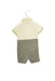 A Grey Short Sleeve Rompers from Nicholas & Bears in size 6-12M for boy. (Back View)
