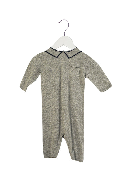 A Grey Long Sleeve Jumpsuits from Bonpoint in size 3-6M for girl. (Front View)