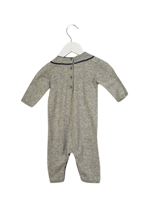 A Grey Long Sleeve Jumpsuits from Bonpoint in size 3-6M for girl. (Back View)