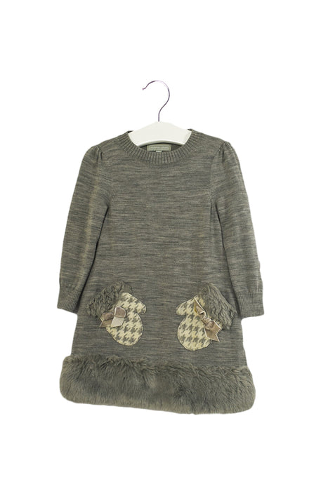 A Grey Sweater Dresses from Nicholas & Bears in size 12-18M for girl. (Front View)