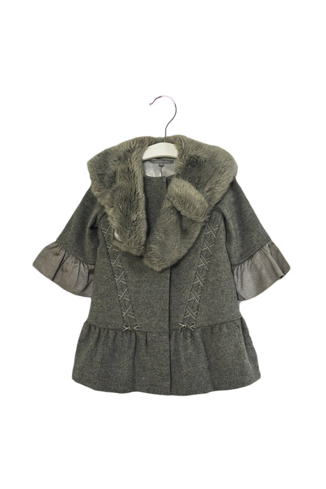 A Grey Coats from Nicholas & Bears in size 12-18M for girl. (Front View)