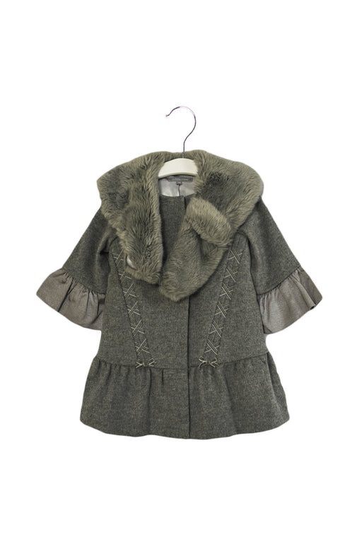 A Grey Coats from Nicholas & Bears in size 12-18M for girl. (Front View)